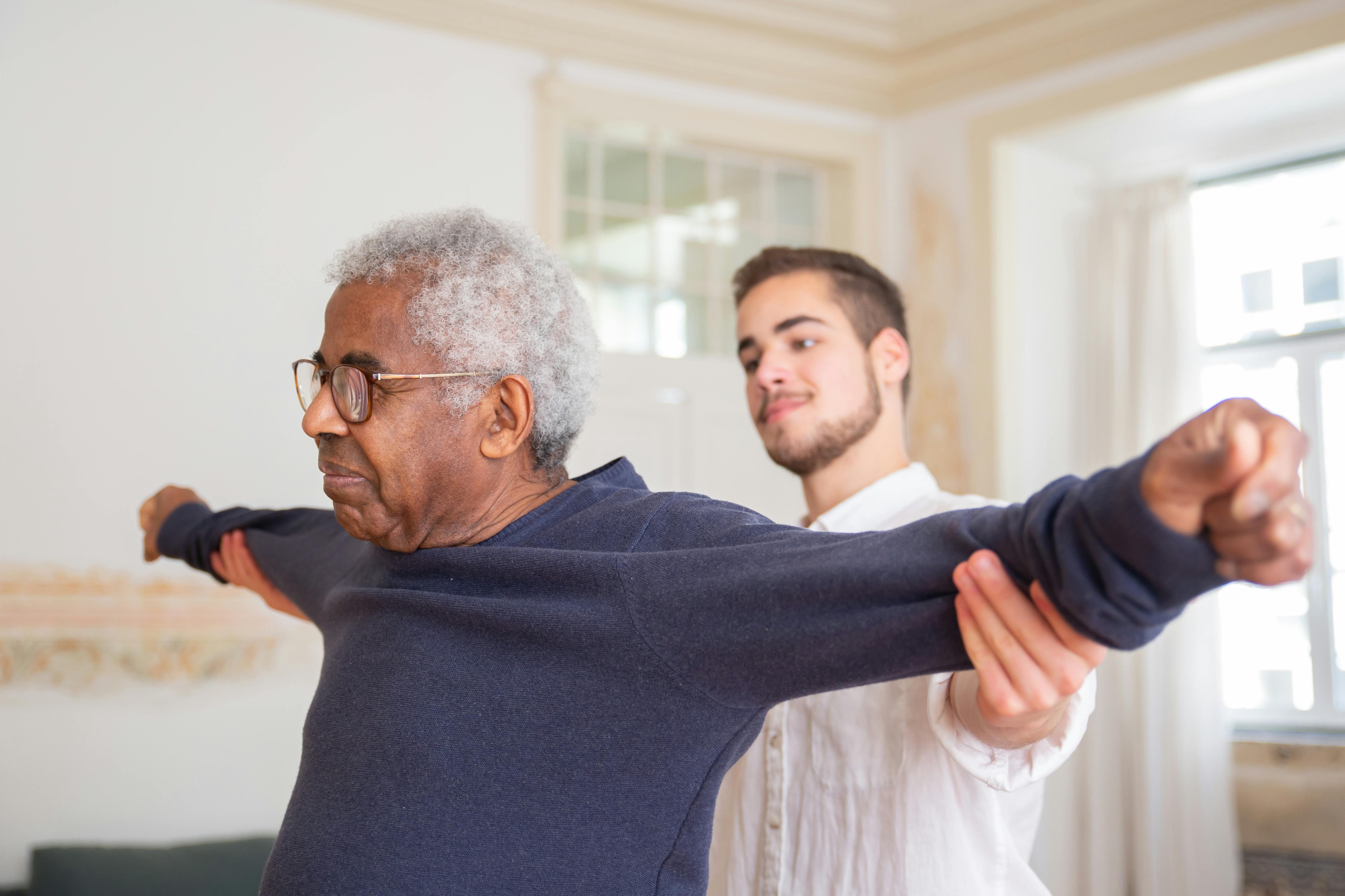 Resident in physical therapy session at The Waters of Chesterfield
